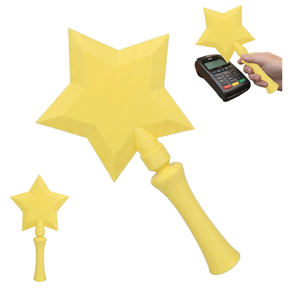 3D Printed Star Wand Contactless Card Holder, Short Magic Wand With Card Slot For Tap Payment, Party Costume Prop And Novelty Gift