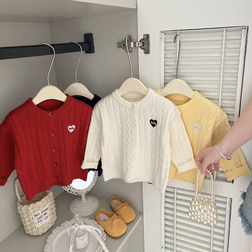 Twist-knit Cardigan Autumn Kids Clothing Outerwear