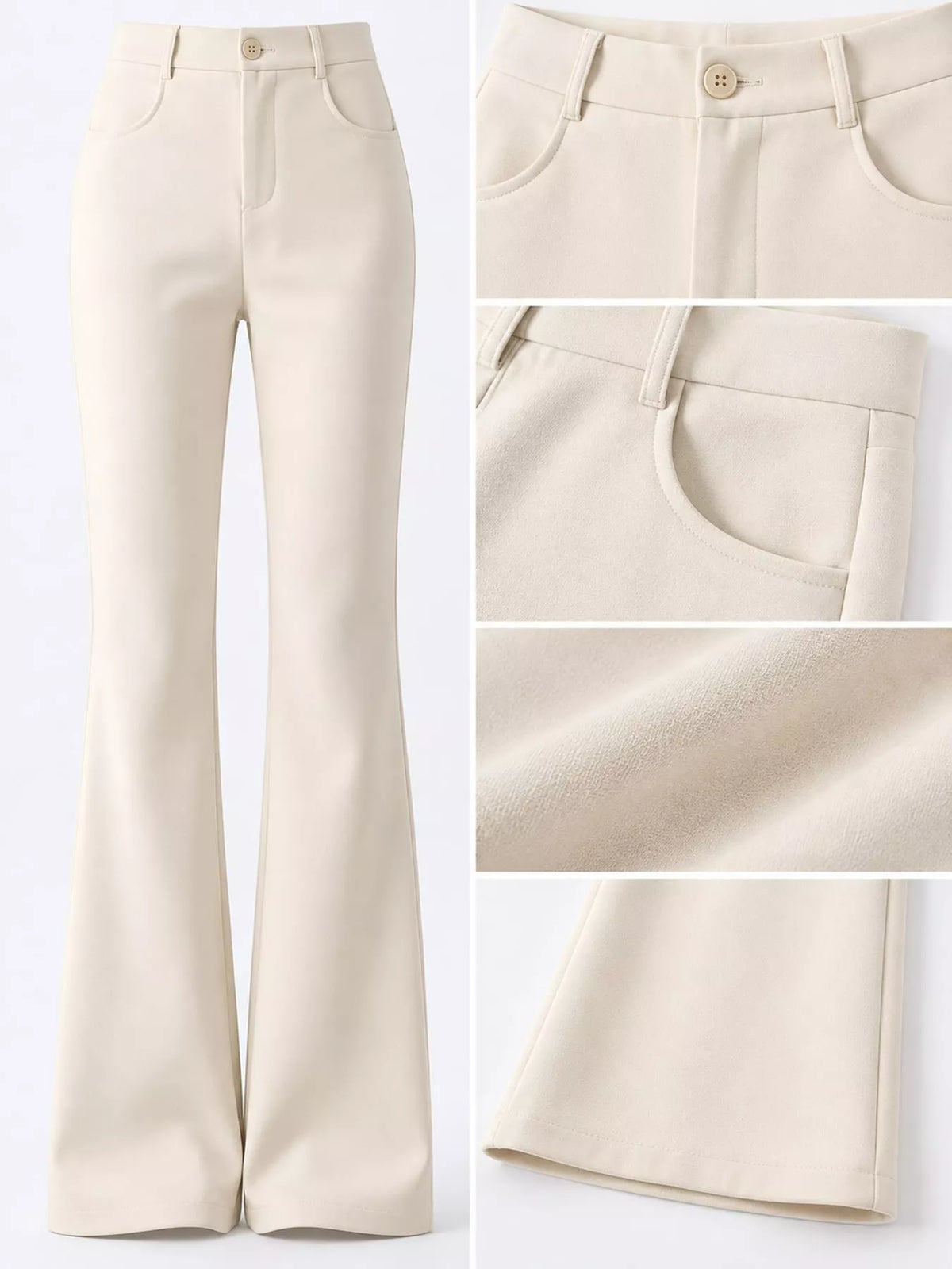 Full Size High-Waisted Slim-Fit Straight-Leg Pants Plus Size