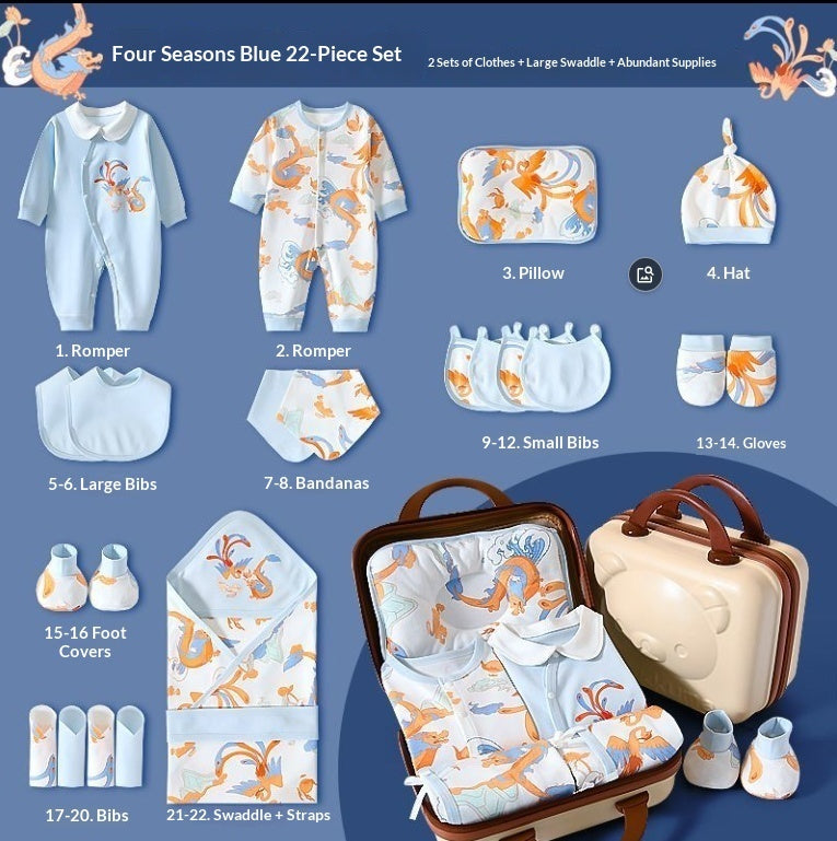 Gift Box Of Pure Cotton Baby Clothes Complete Set Of Gift Items