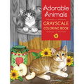 Adorable Animals Grayscale Coloring Book - Paperback