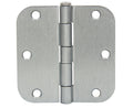3-1/2" X 3-1/2" Butt Hinge With 5/8" Radius - Dull Chrome