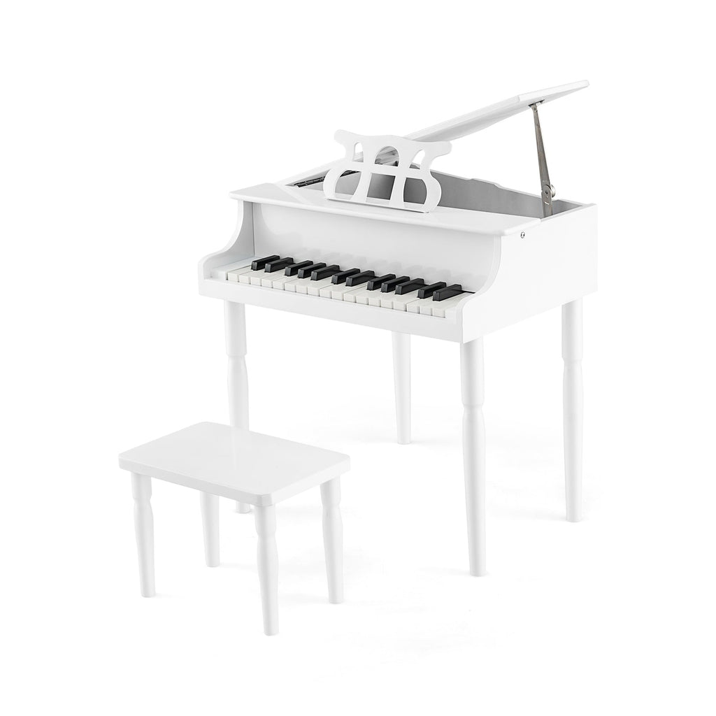 30-Key Wood Toy Kids Grand Piano with Bench