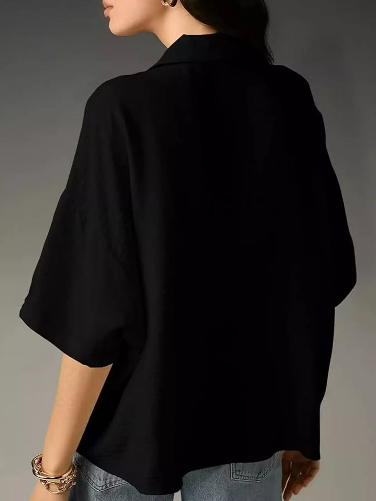 Half Sleeve Oversized Blouse