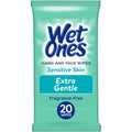 Wet Ones Sensitive Skin Hand Wipes Travel Pack - Fragrance Free - 20ct