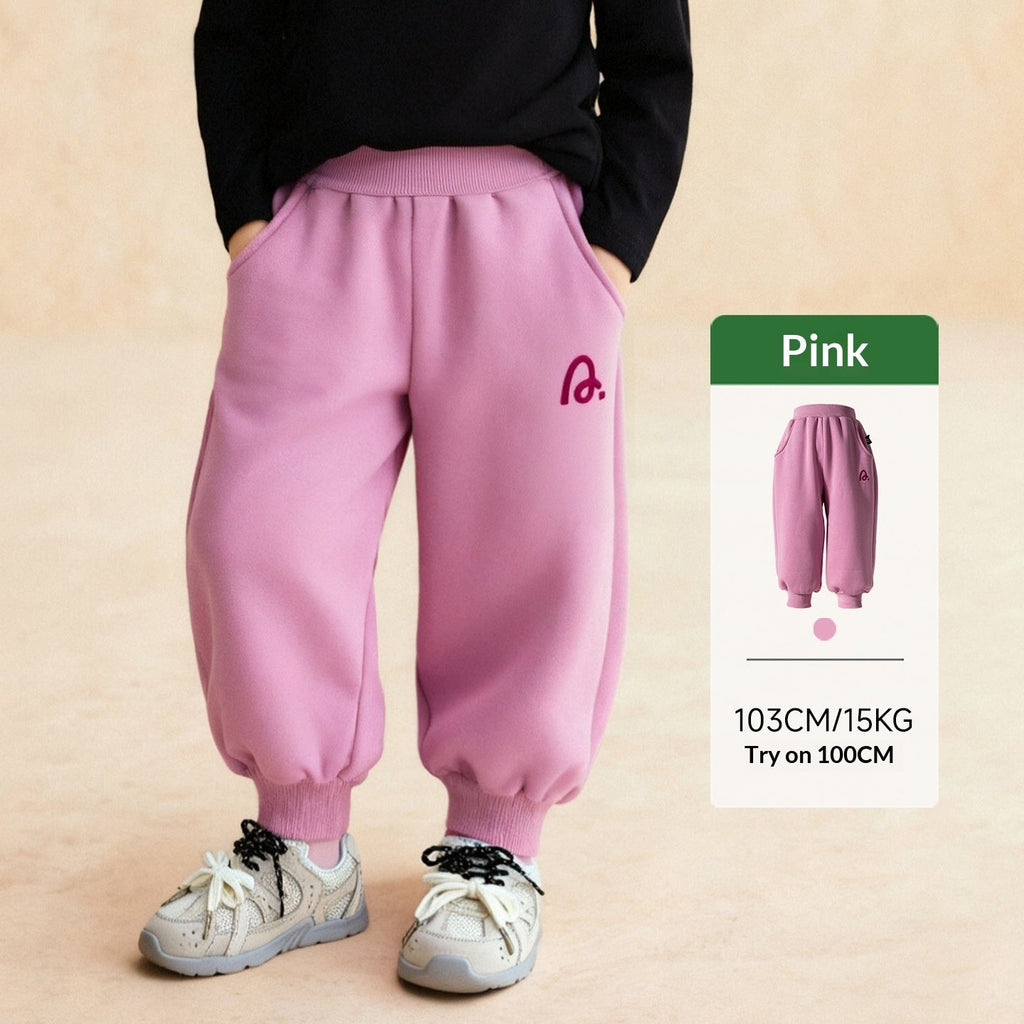 Warm Comfortable And Versatile Fleece-lined Jogger Pants For Boys And Girls