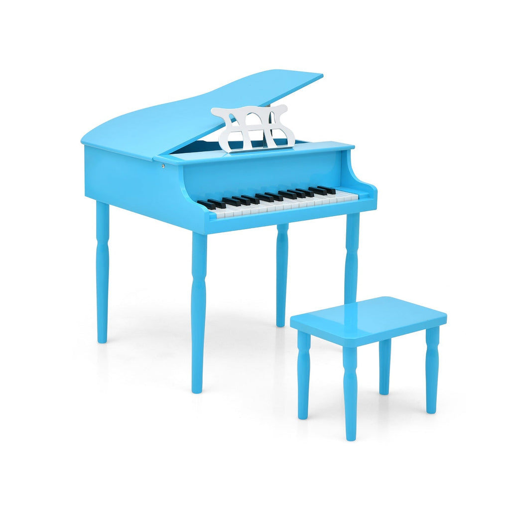 30-Key Wood Toy Kids Grand Piano with Bench