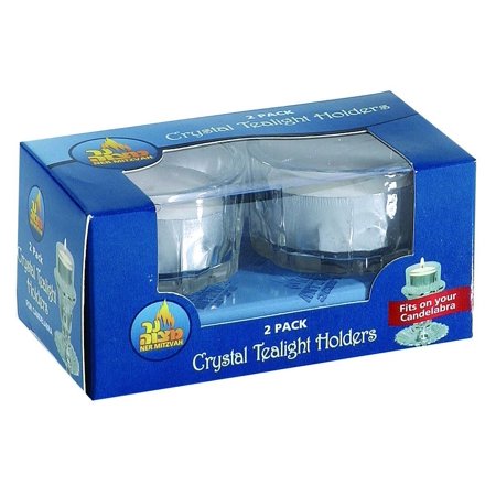 2pk. Crystal Tealight glass/Candelabra