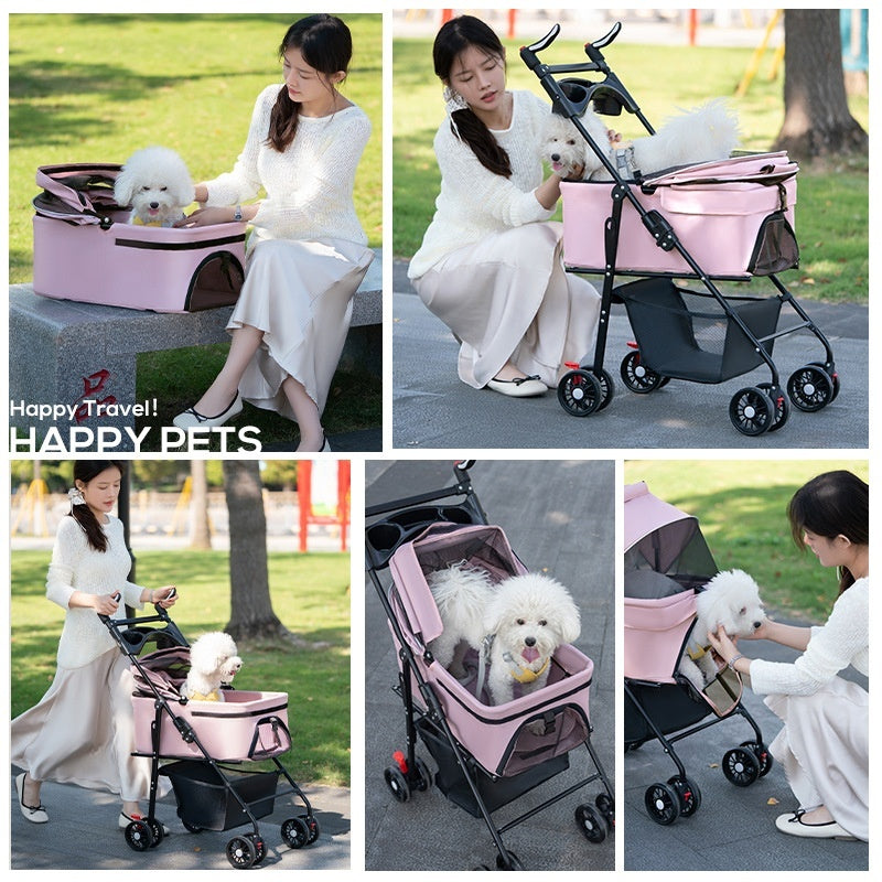 Pet Stroller For Dogs And Cats Lightweight And Foldable