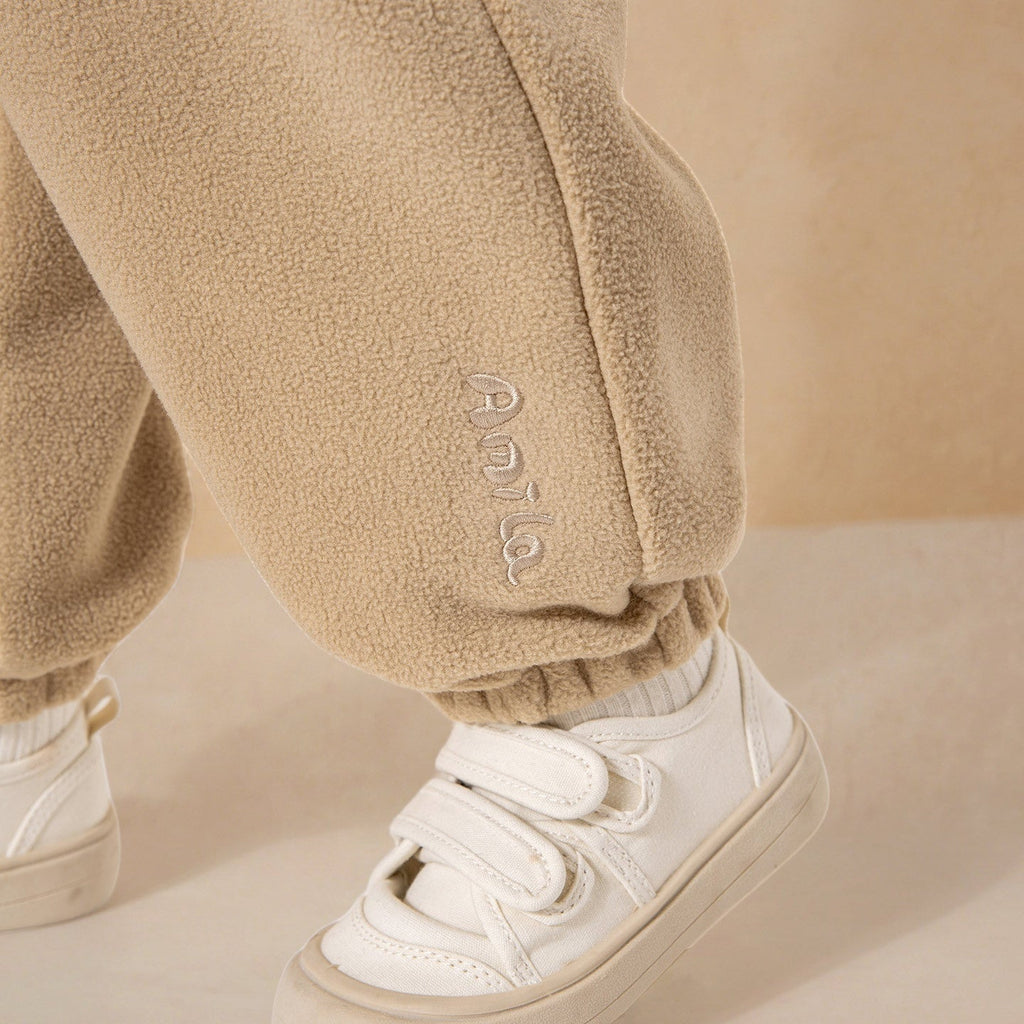 Elastic Waist Warm Trousers Winter Casual Bottoms