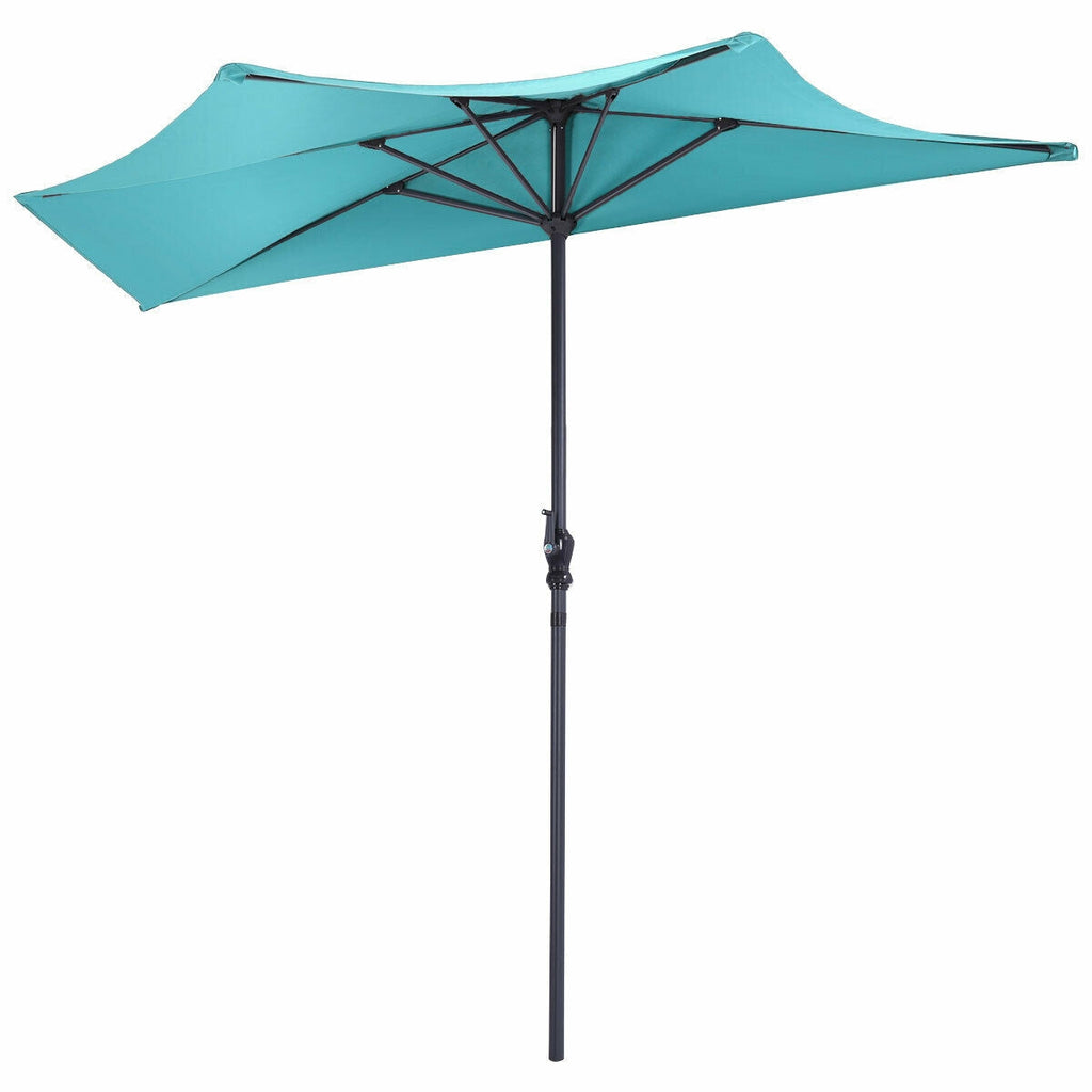 9Ft Patio Bistro Half Round Umbrella