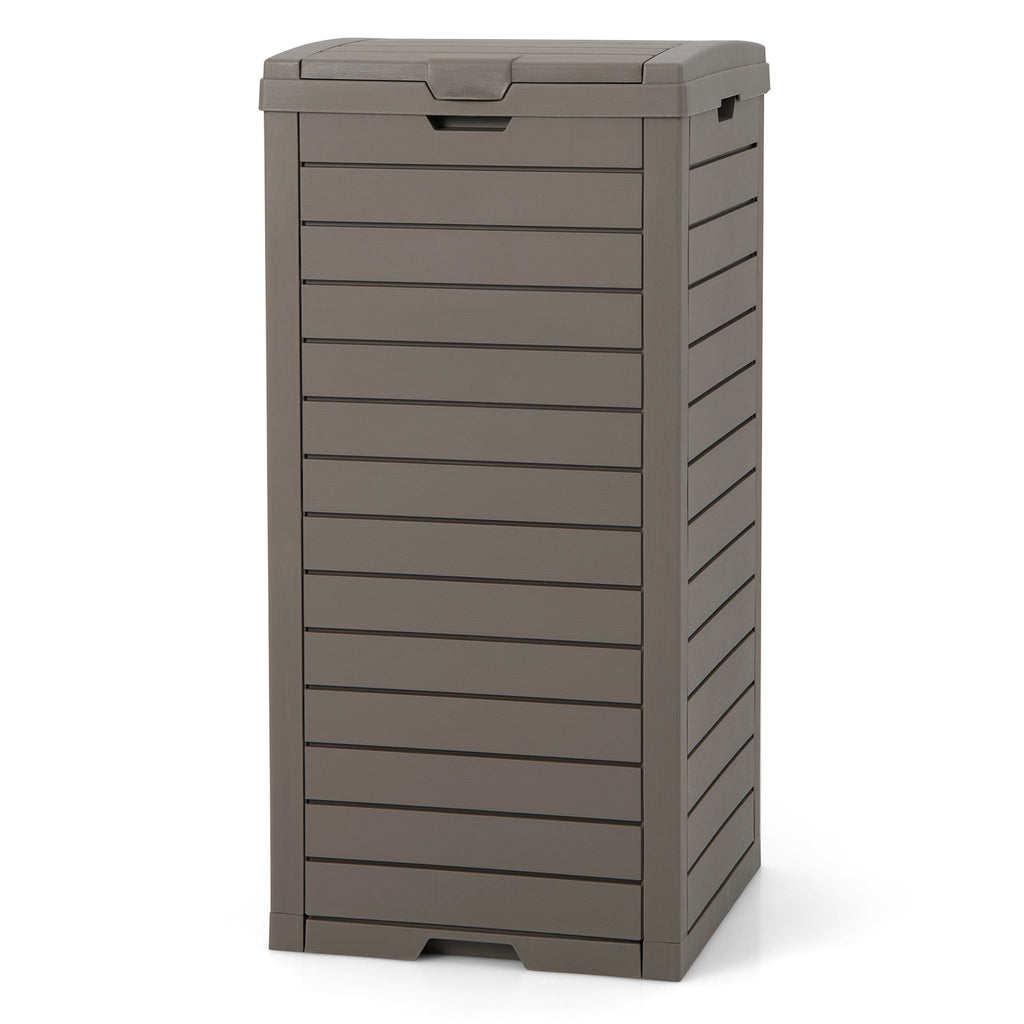 31 Gallon Large Outdoor Trash Can with Lid and Pull