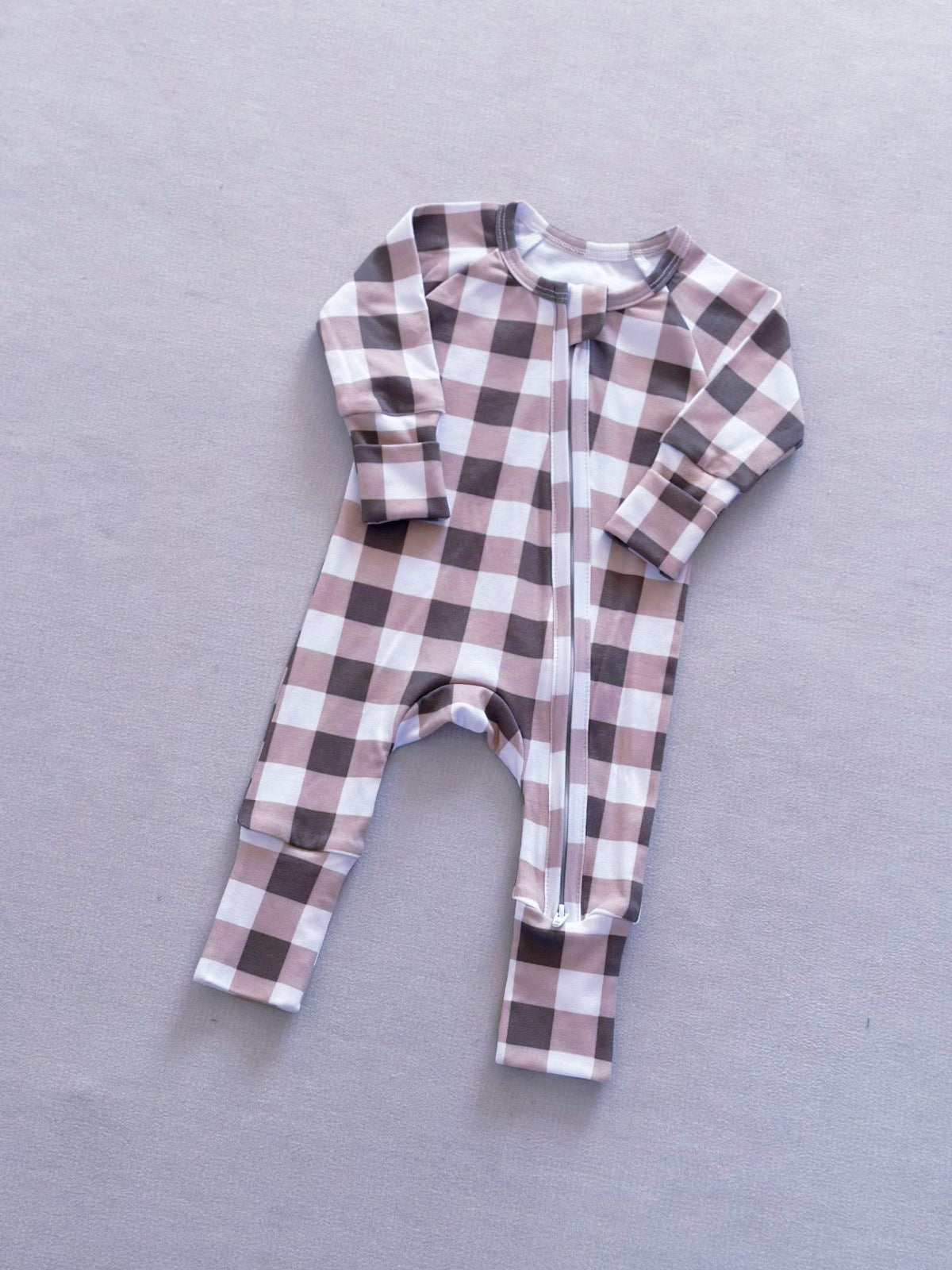 New-style Baby Plaid Onesie Romper