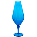 Italian Empoli Teardrop Art Glass Vase – Blue Mid‑Century Accent