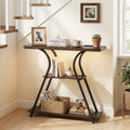 32" Console Table with Power Outlets and LED Lights