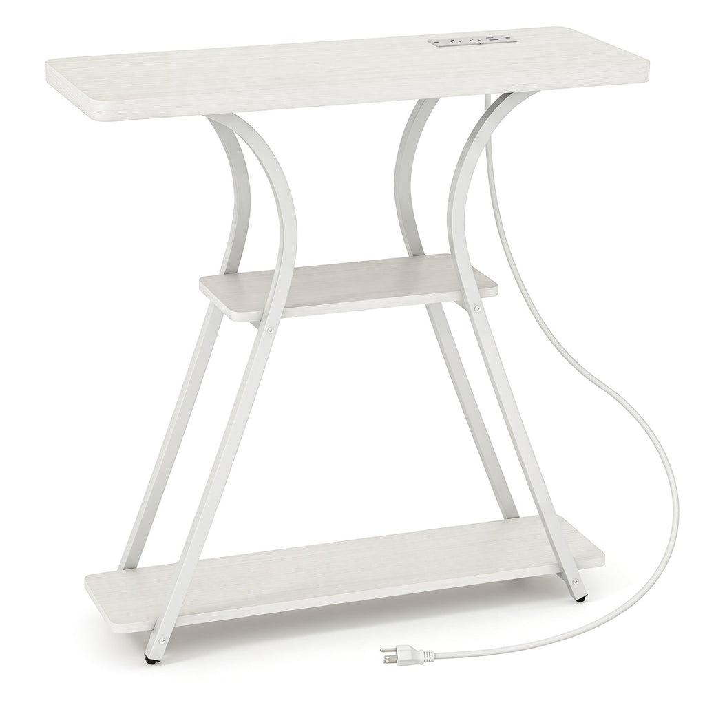 32" Console Table with Power Outlets and RGB LED Lights