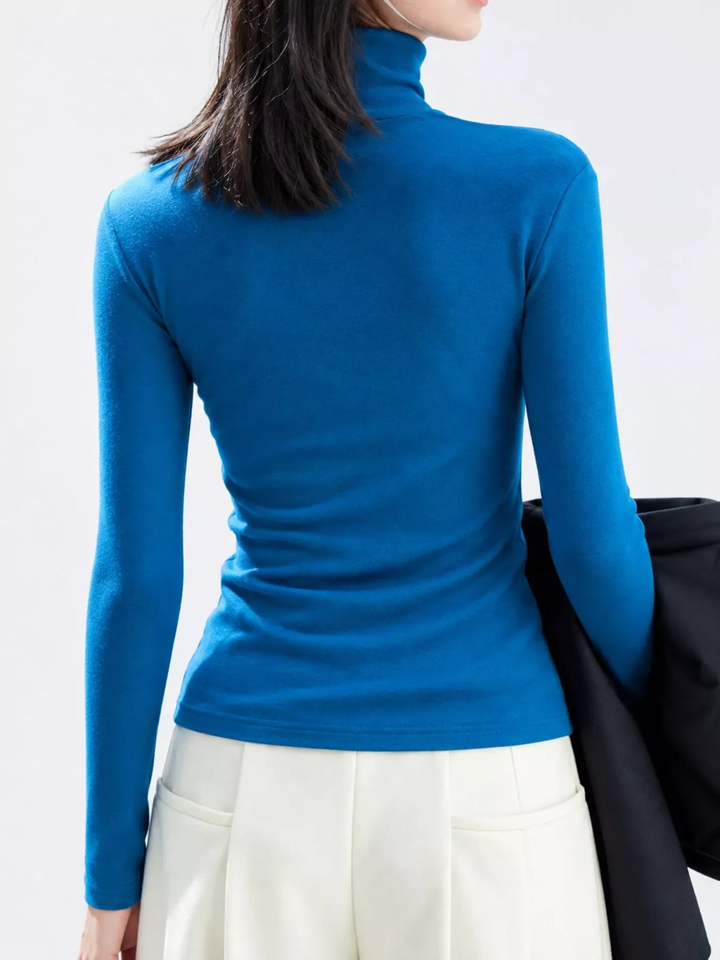 Slim-Fit Turtleneck Long Sleeve T-Shirt