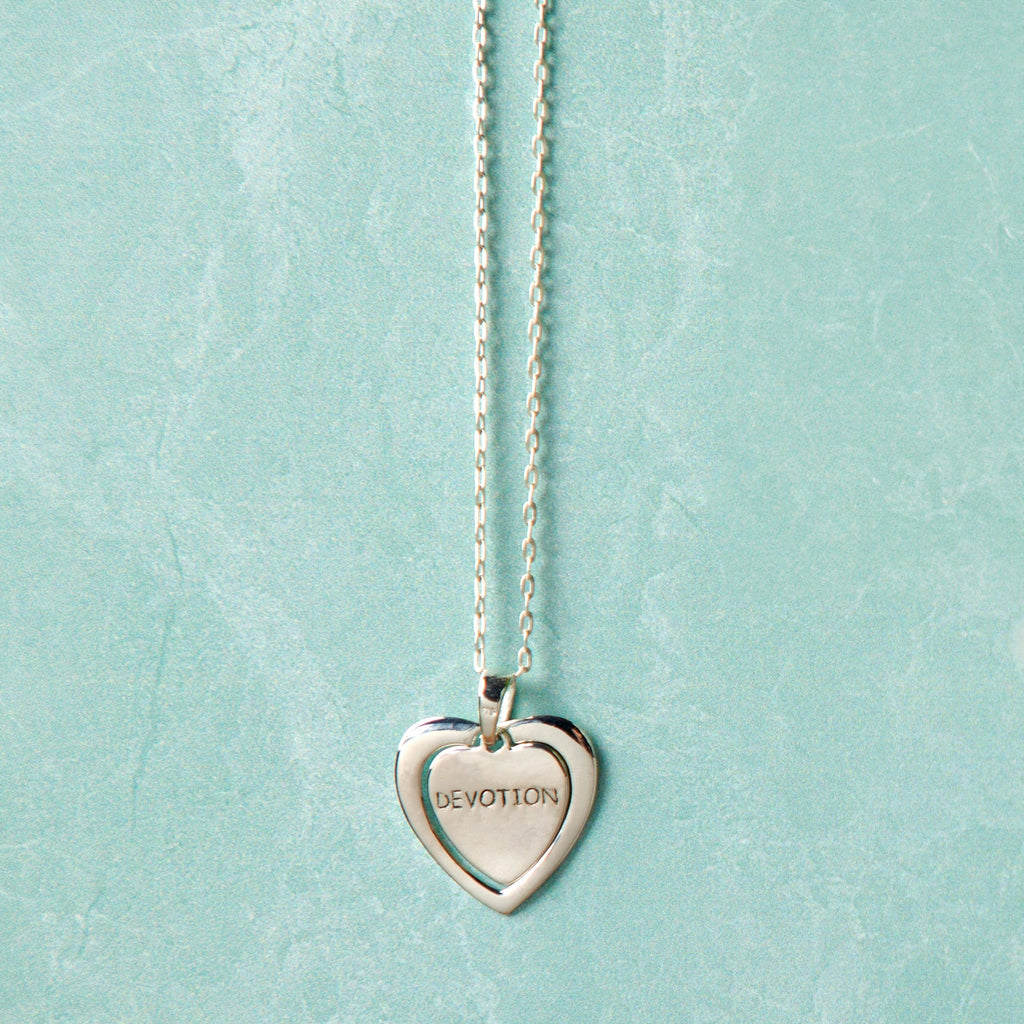 Sterling Tibetan Devoted Heart Necklace