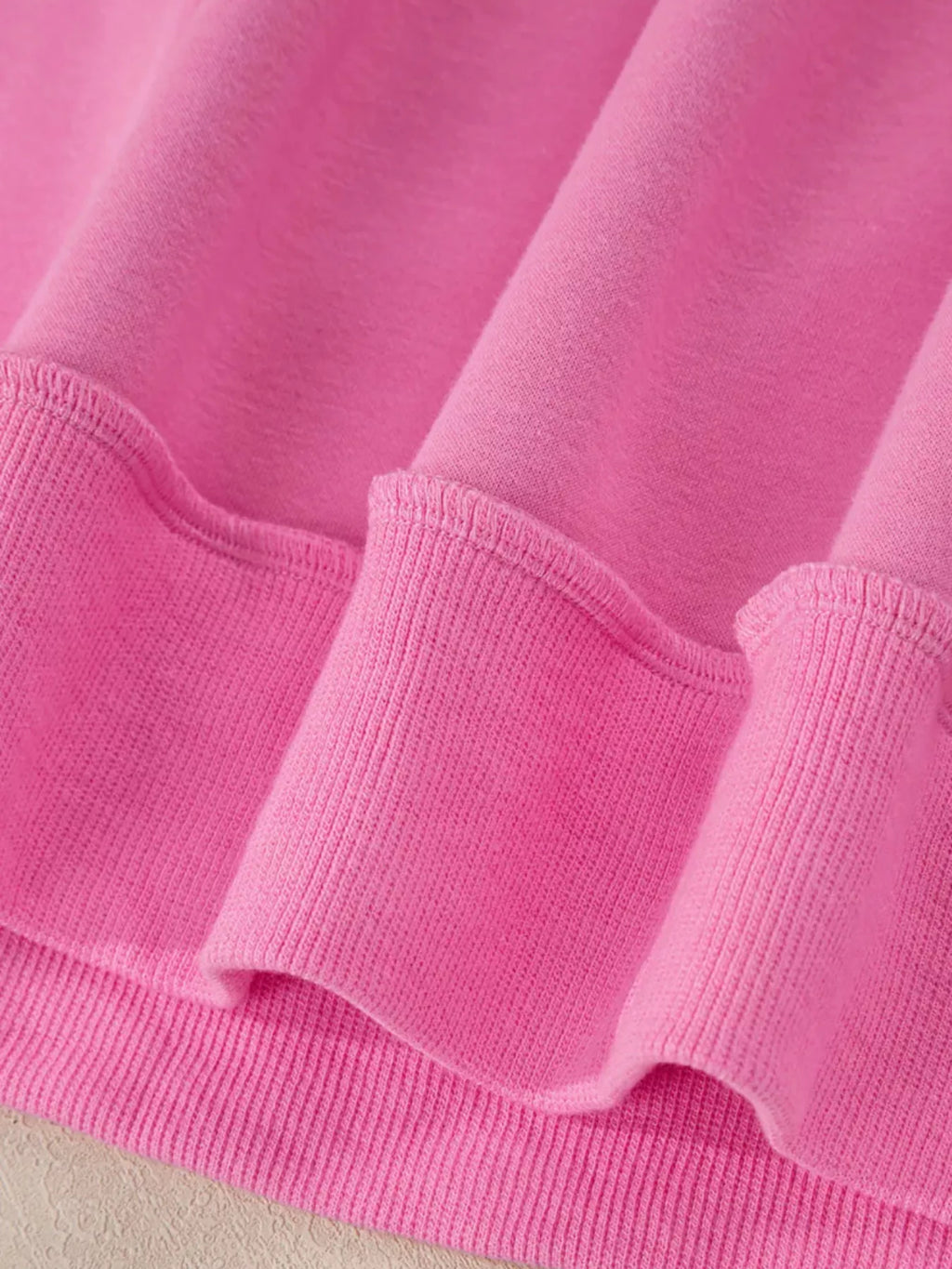 Mock Neck Exposed Seam Long Sleeve Sweatshirt