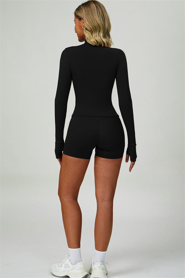 The Elixir Jacket Sports Bra Shorts 3-Piece Set