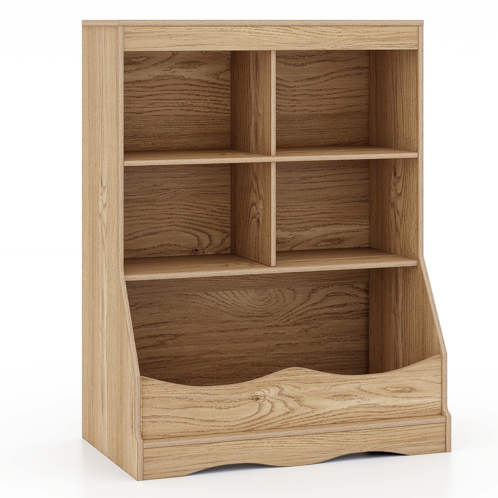 3-Tier Children's Multi-Functional Bookcase Toy Storage Bin Floor Cabinet