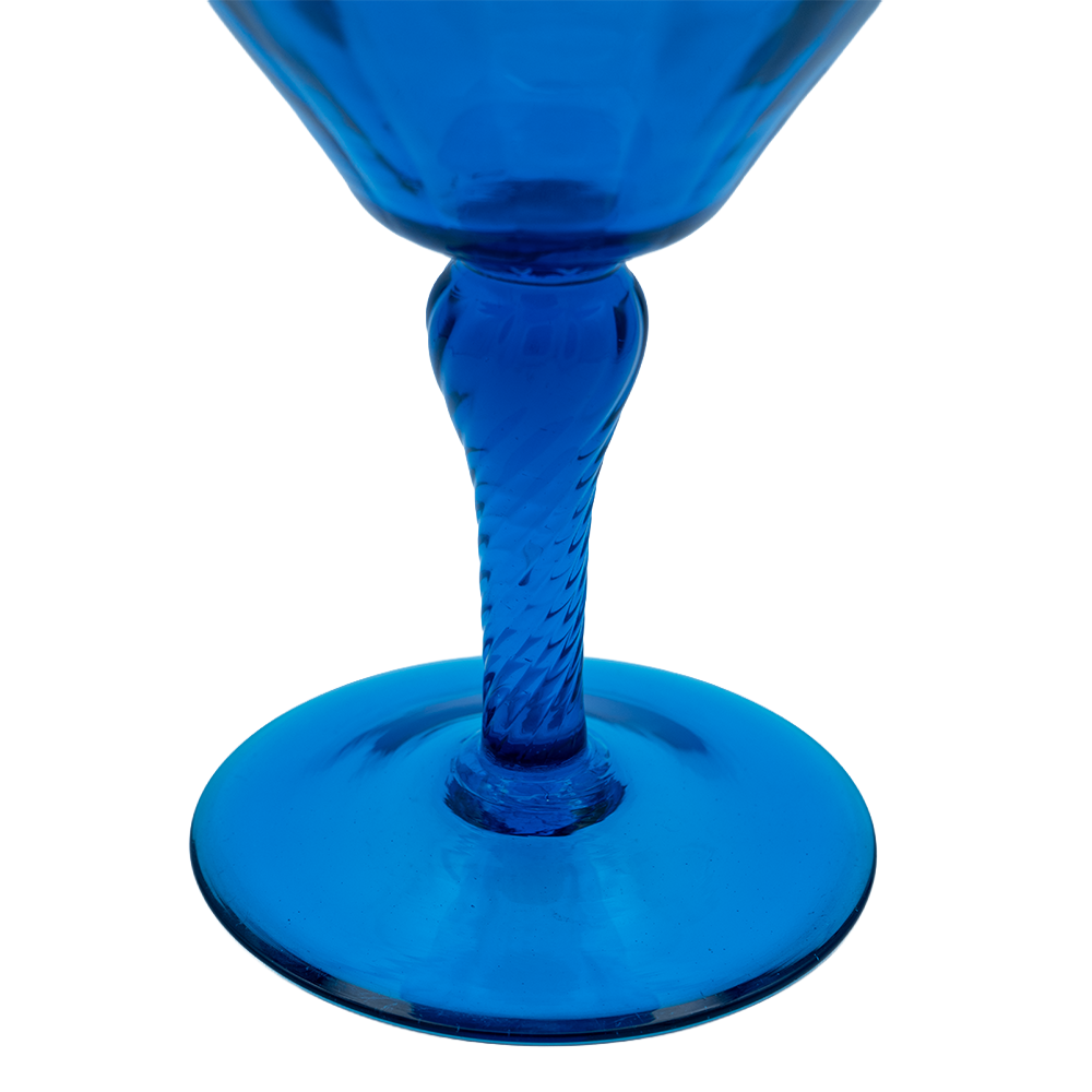 Italian Empoli Teardrop Art Glass Vase – Blue Mid‑Century Accent