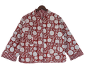 The Charlotte Jacket in Maroon Posy