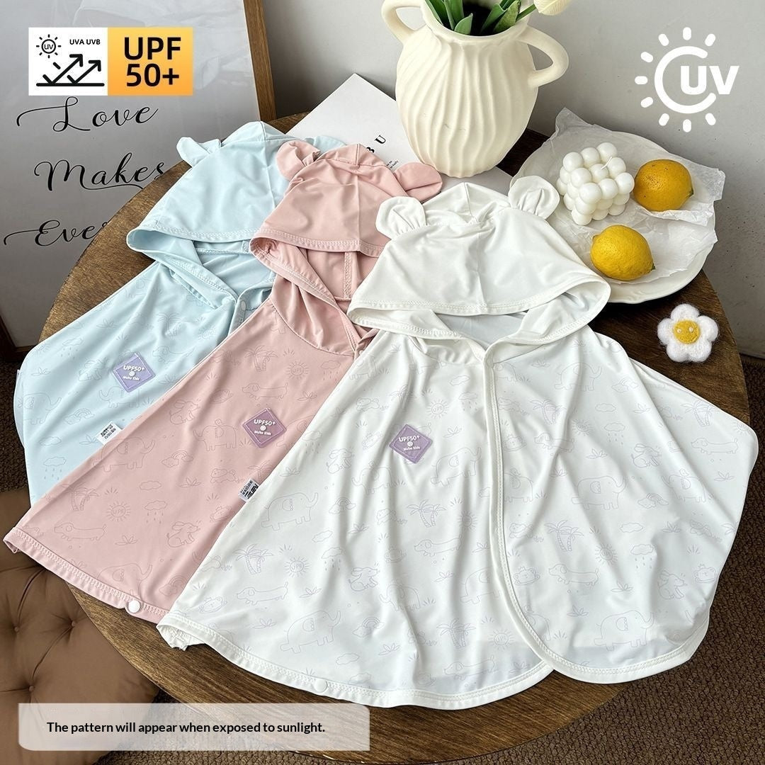 Color-changing UV-protection Cape Baby Sun-protective Garment