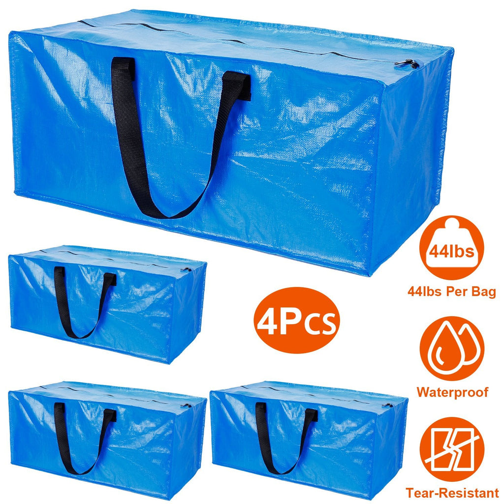 Moving Bags Heavy Duty Storage Totes - Blue 4 Pack