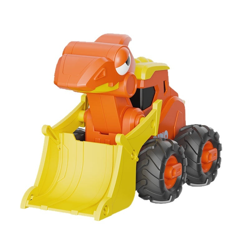 Press-and-play Dinosaur Engineering Vehicle Small Bus Toy Little Car