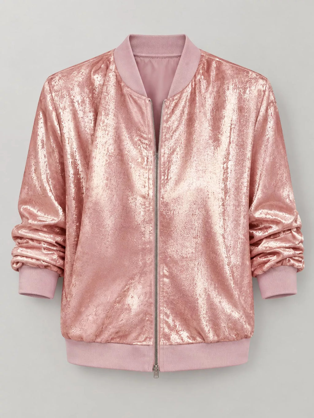 Full Size Zip Up Long Sleeve Jacket Plus Size
