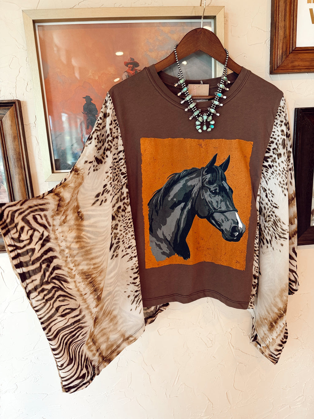 The Langley Animal Print Top