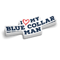I Love My Blue Collar Man Sticker