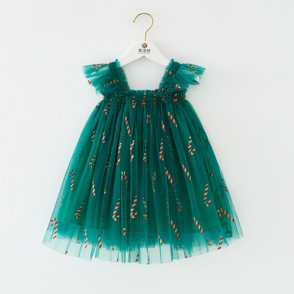 Christmas New Children Shirt XINGX Suspender Skirt For Girls