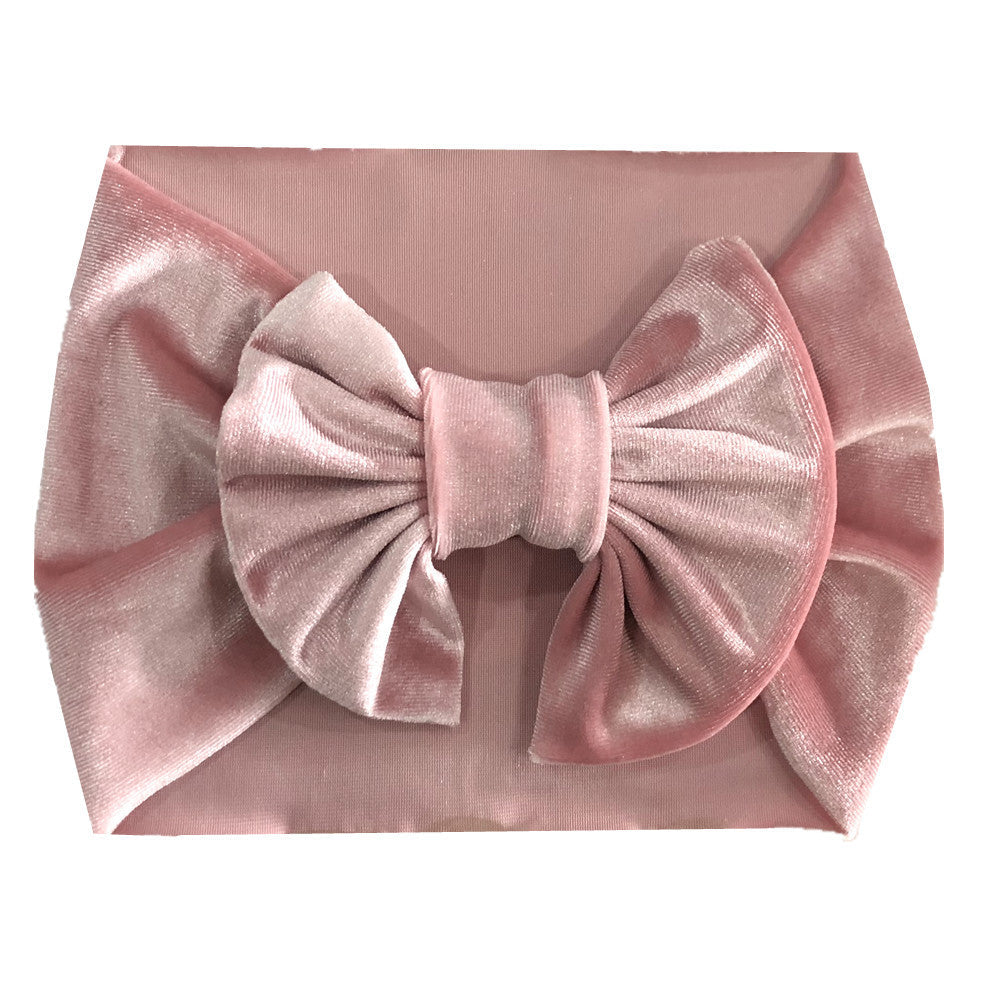 Childrens Multi-color Festive Velvet Headband With Stretchy Hair Accessory