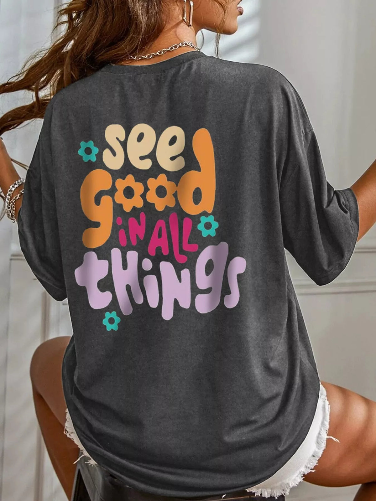 Graphic Back Oversized T-Shirt