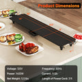 35 Inch Large Electric Griddle Nonstick BBQ Grill with Adjustable Temperature