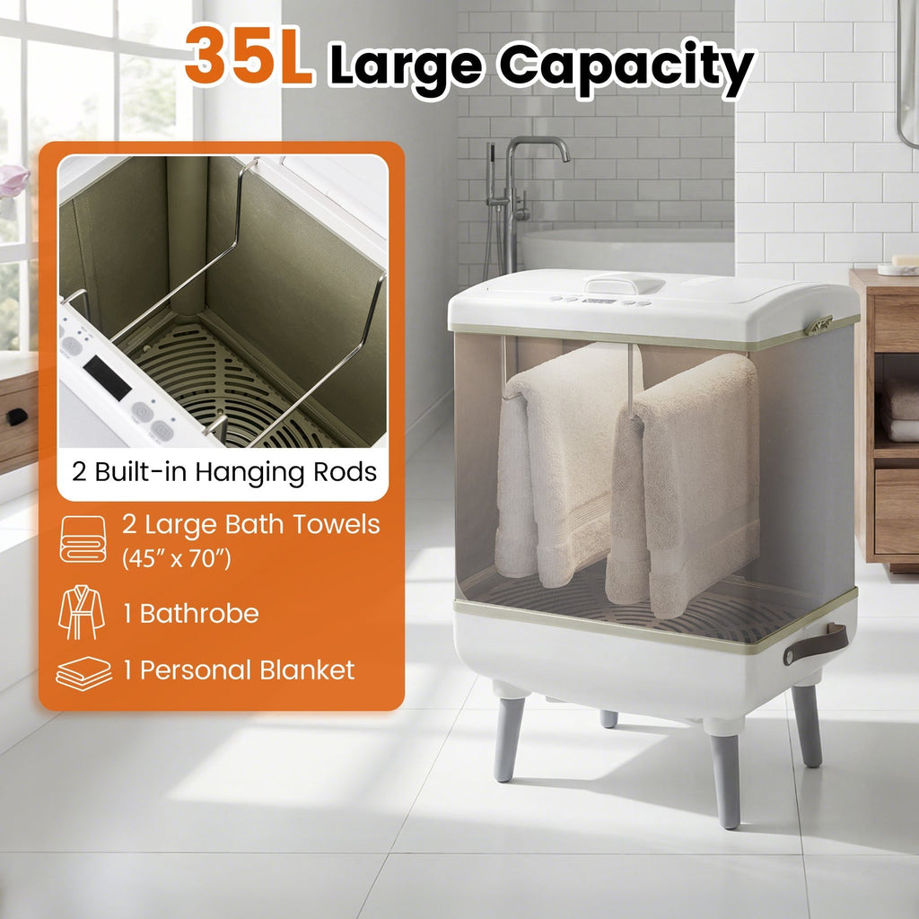 35L Large Towel Warmer with Heating and Drying Modes for Bathroom