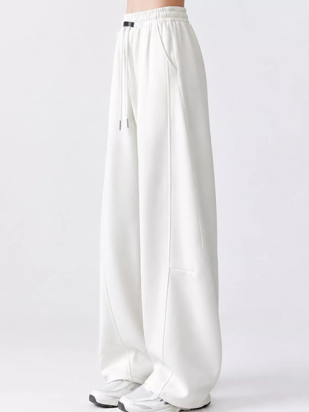 Full Size Drawstring Loose Fit Wide-Leg Sweatpants Plus Size