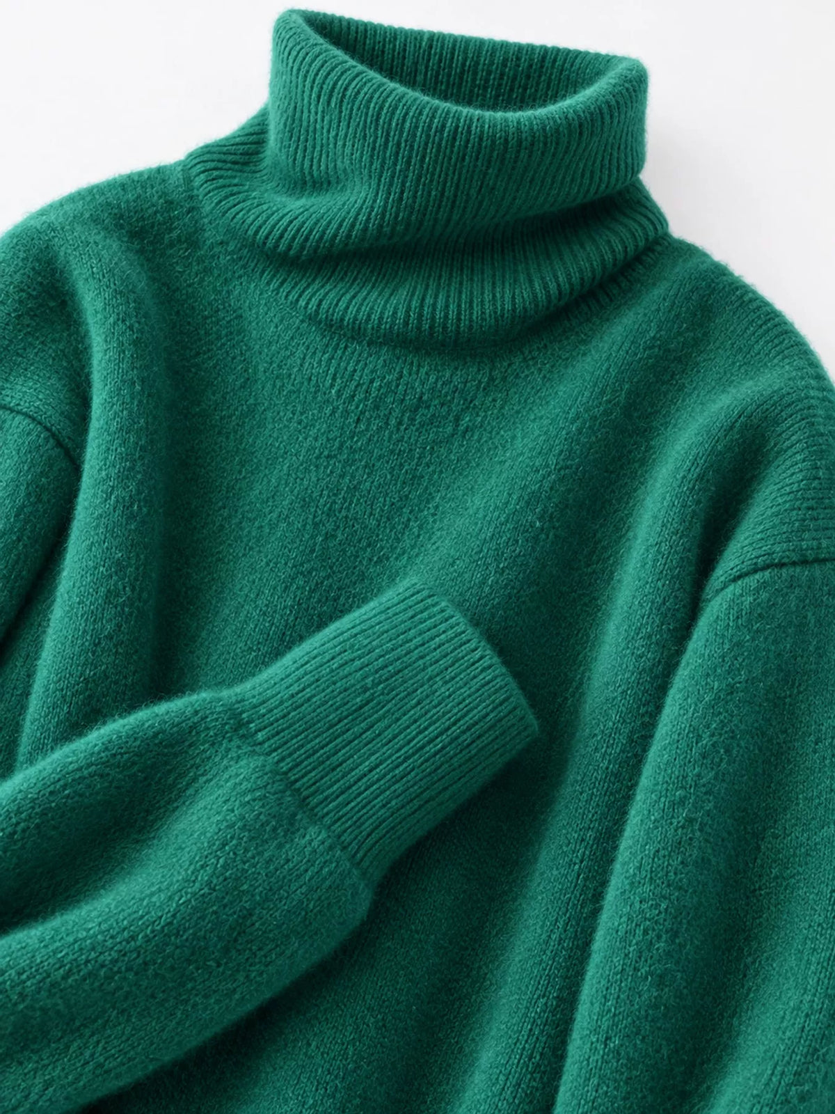 Turtleneck Dropped Shoulder Sweater