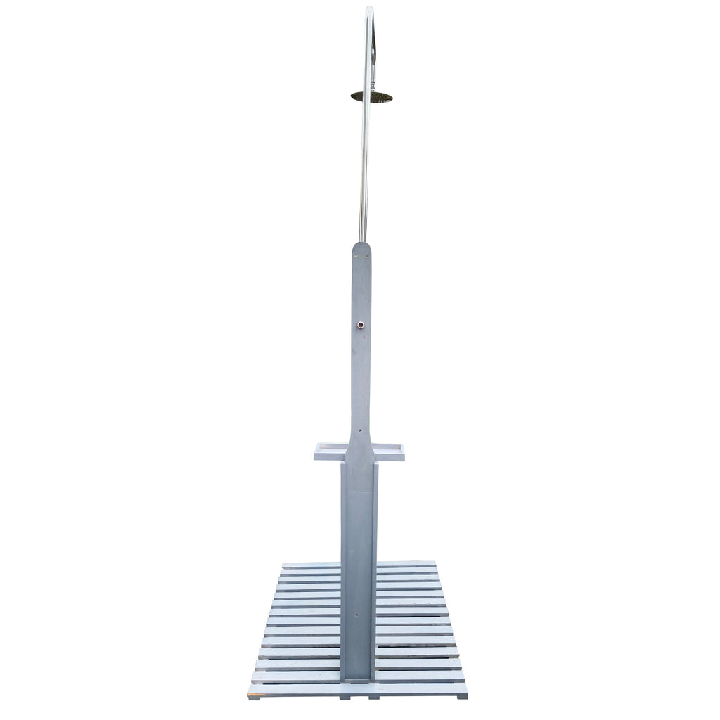 Outdoor Garden Pool Shower with Chassis Board, Cooling Solution, Gray Solid W