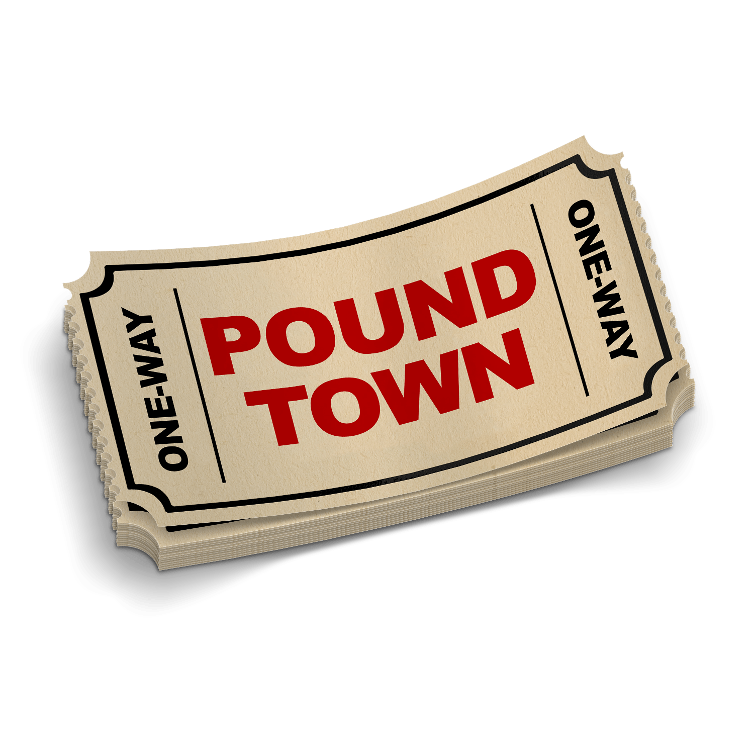 Pound Town Ticket - Hard Hat Decal