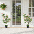 Artificial Impatiens Tree 36" with Flowers and Fruits - Pink