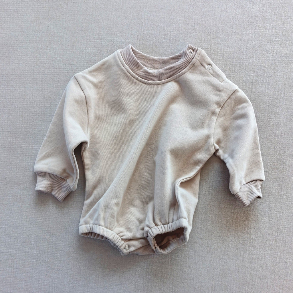 Long-sleeve Solid-color Cotton Casual Jumpsuit