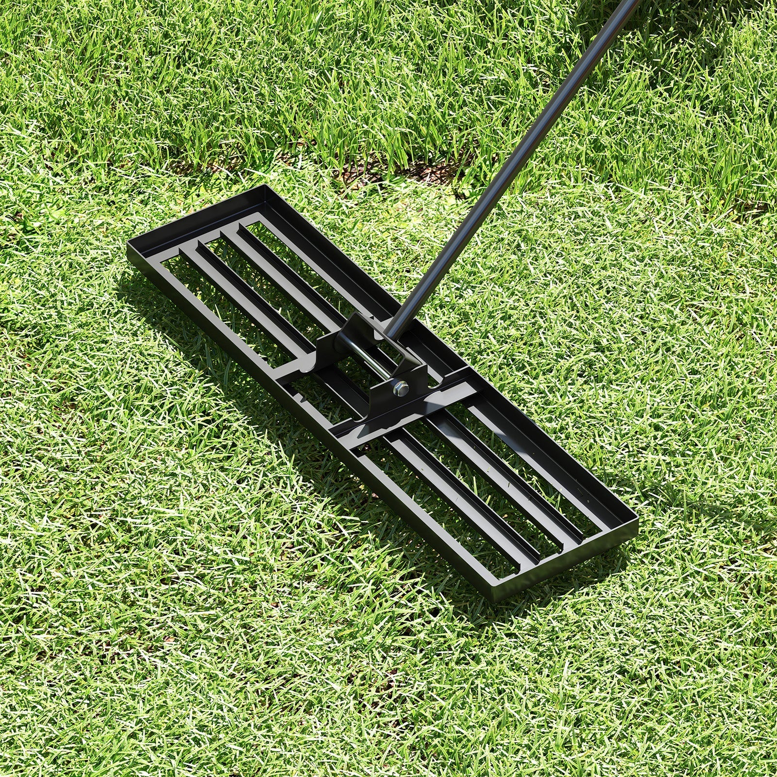 36 x 10 Inch Lawn Leveling Rake with Ergonomic Handle