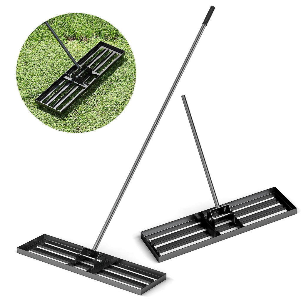 36 x 10 Inch Lawn Leveling Rake with Ergonomic Handle