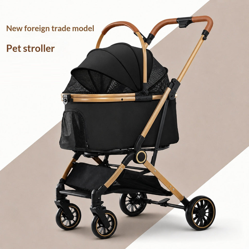One-touch Folding Detachable Pet Stroller