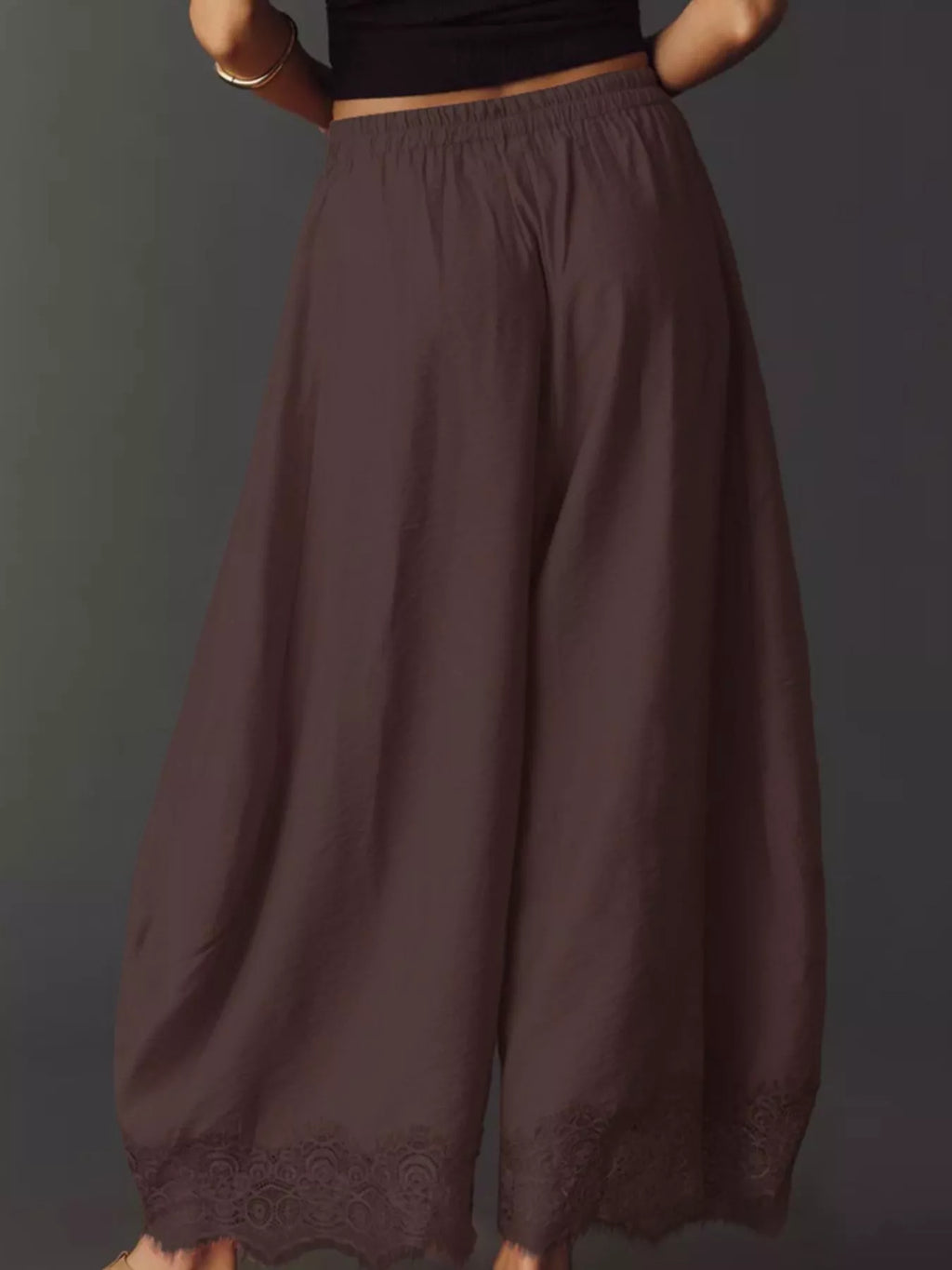 Drawstring Wide Leg Pants