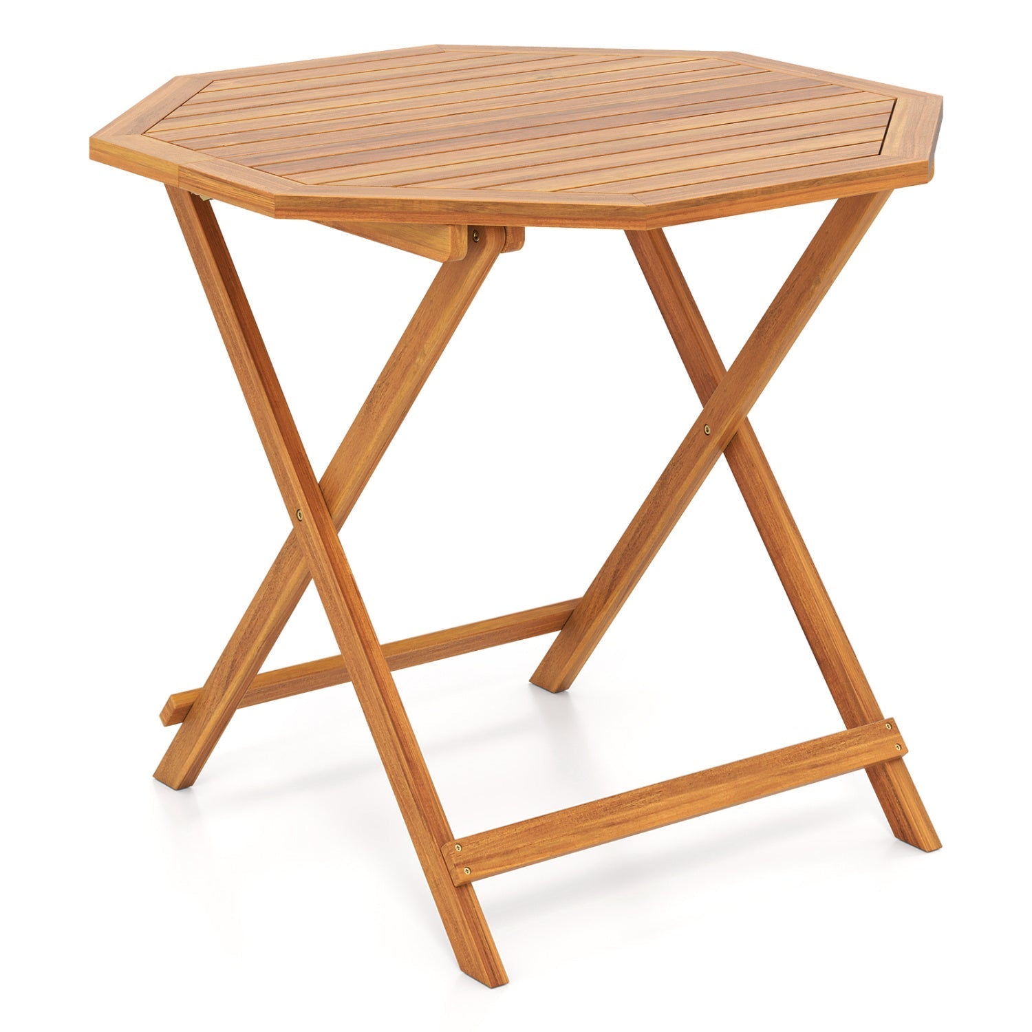 Octagonal Folding Patio Dining Table - Acacia Wood