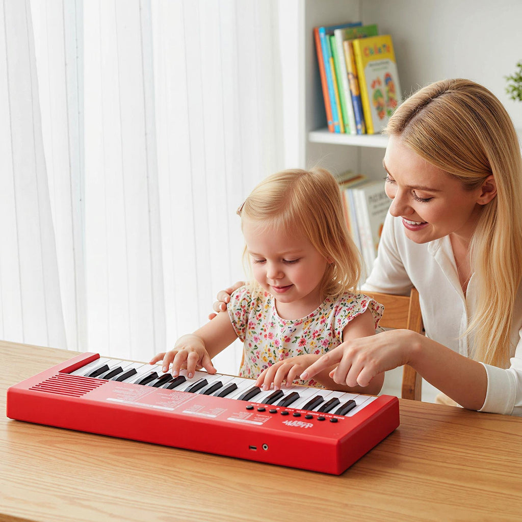 37 Keys Kids Piano Keyboard with 8 Rhythms and Microphone